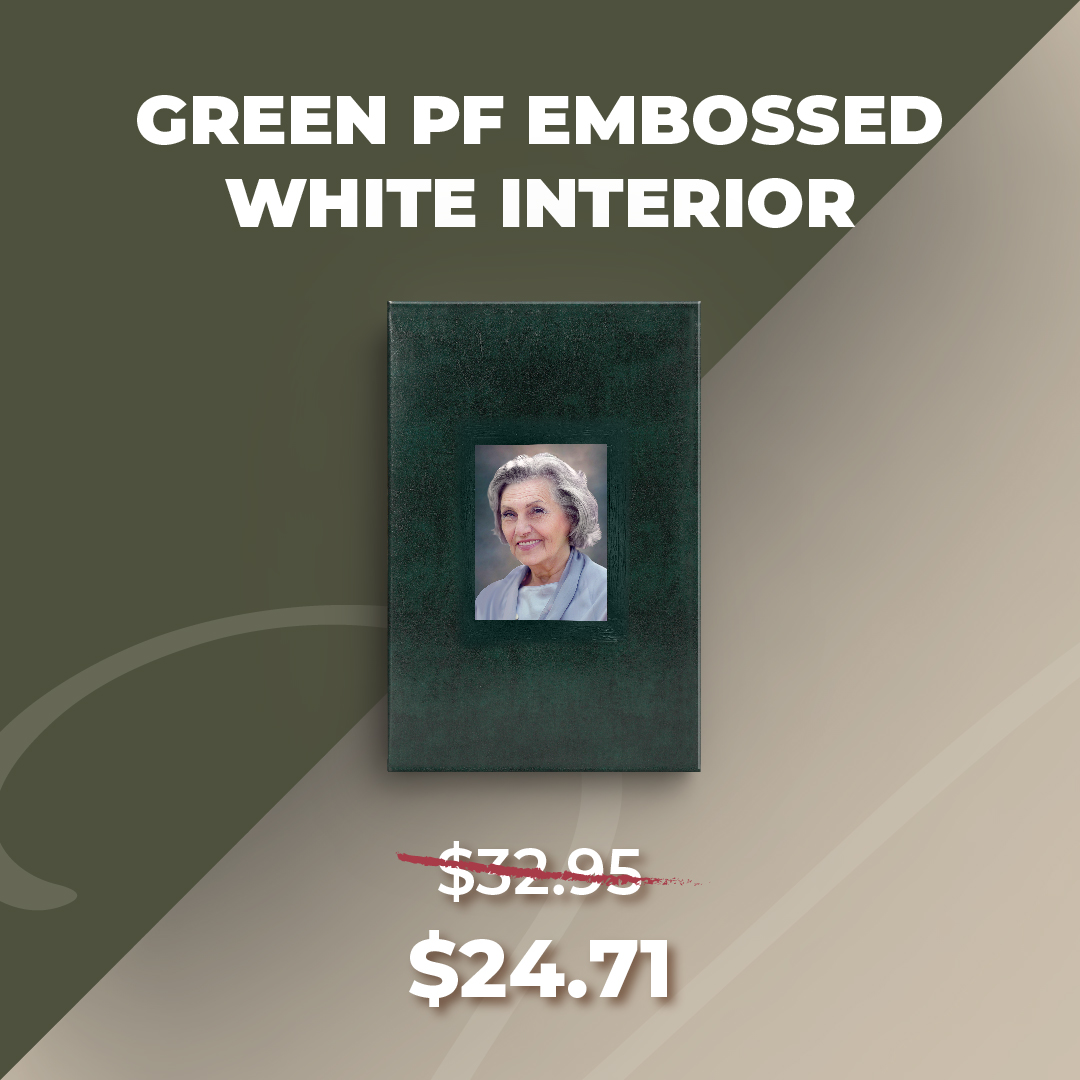 Green PF Embossed White Interior